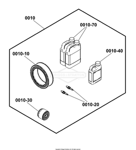 6872-00 - Maintenance / Maintenance Diagram and Parts List for 040782-00  Briggs and Stratton Generator